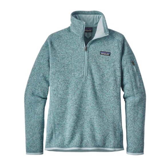 Patagonia Women's Better‎ Sweater 1/4 Quarter Zip in Tubuluar Blue Size Medium - Picture 1 of 10